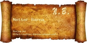Netter Barna névjegykártya